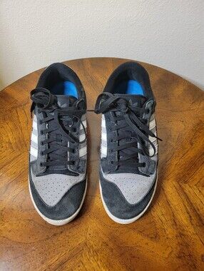 Size 11 Men's Adidas Centennial Low Black Grey White, GUC, Pre-loved